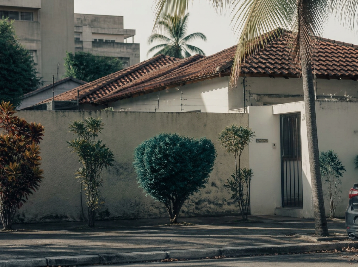 Casa residencial em Goiânia sob luz do fim de tarde